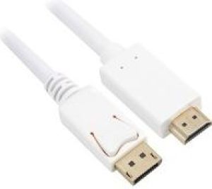 Kabel Sharkoon DisplayPort - HDMI 3m biały (4044951020287) 1