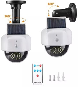 Kamera IP Tech-Led Solarna lampka i atrapa kamery monitoringu zewnętrzna z pilotem IR 3
