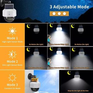 Kamera IP Tech-Led Solarna lampka i atrapa kamery monitoringu zewnętrzna z pilotem IR 4