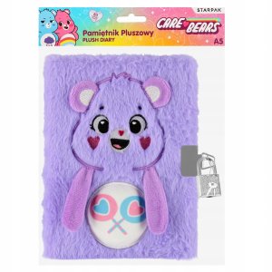 Starpak Pamiętnik Plusz Zam A5/80K Care Bears Fiolet Stk 4