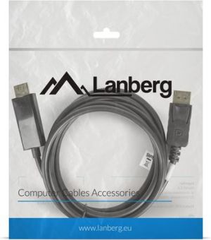 Kabel Lanberg DisplayPort - HDMI 1.8m czarny (CA-DPHD-10CC-0018-BK) 2