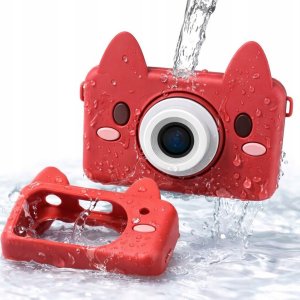 4CV Mobile Cyfrowy aparat dla dziecka 24mp Video 1080p LCD 2" + karta 32gb / Kiimento / model C / Fox / czerwony (SB11595) 7
