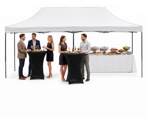 Springos Namiot handlowy 3x6 m pawilon na imprezy catering biały Uniwersalny 24