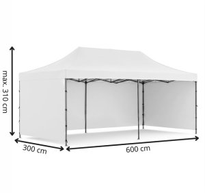Springos Namiot handlowy 3x6 m pawilon na imprezy catering biały Uniwersalny 33