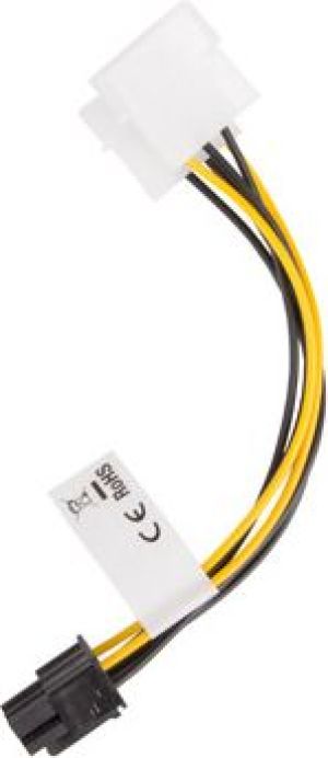 Lanberg Molex x2 - PCIe 6-pin, 0.15m, Żółty (CA-HD6P-10CU-0015) 1