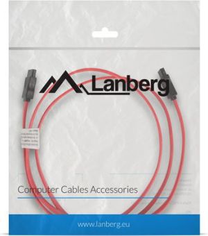 Lanberg SATA - SATA, 1m, Czerwony (CA-SASA-10CU-0100-R) 2