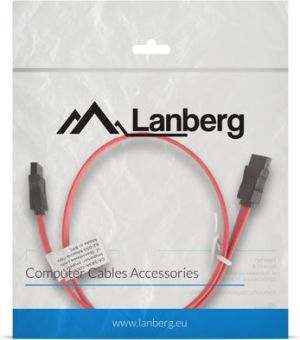 Lanberg SATA - SATA, 0.5m, Czerwony (CA-SASA-10CU-0050-R) 2