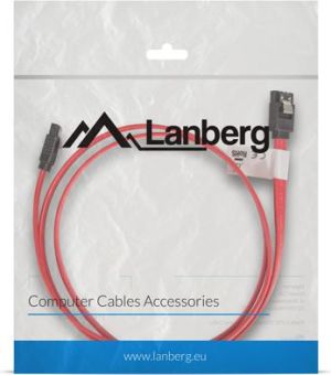 Lanberg SATA - SATA, 0.5m, Czerwony (CA-SASA-12CU-0050-R) 2