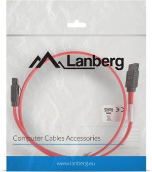 Lanberg SATA - SATA, 0.5m, Czerwony (CA-SASA-14CU-0050-R) 2