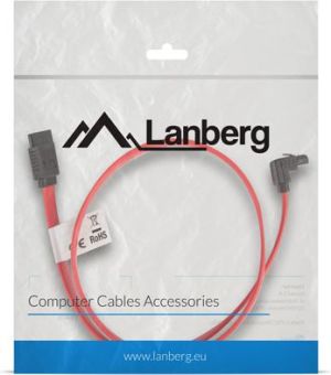 Lanberg SATA - SATA, 0.5m, Czerwony (CA-SASA-13CU-0050-R) 3