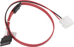 Lanberg SATA - SATA Slimline + Molex, 0.25m, Czerwony (CA-SAHD-10CU-0035-R) 3