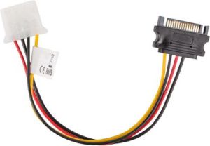 Lanberg Molex - SATA, 0.15m, Wielokolorowy (CA-SAHD-10CU-0015) 2