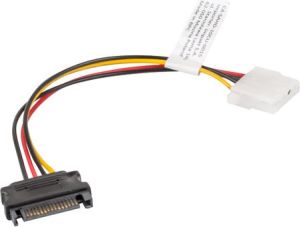 Lanberg Molex - SATA, 0.15m, Wielokolorowy (CA-SAHD-10CU-0015) 3