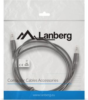 Kabel Lanberg Jack 3.5mm - Jack 3.5mm 1.2m czarny (CA-MJMJ-10CC-0012-BK) 2