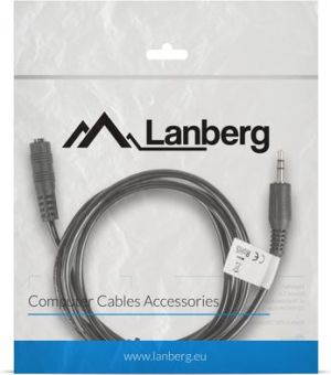Kabel Lanberg Jack 3.5mm - Jack 3.5mm 1.5m czarny (CA-MJFJ-10CC-0015-BK) 2