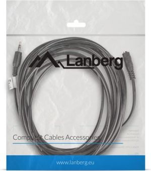 Kabel Lanberg Jack 3.5mm - Jack 3.5mm 5m czarny (CA-MJFJ-10CC-0050-BK) 2