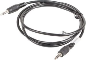 Kabel Lanberg Jack 3.5mm - Jack 3.5mm 5m czarny (CA-MJMJ-10CC-0050-BK) 3