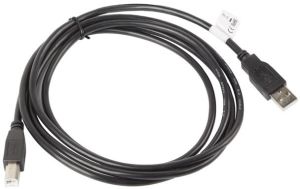 Kabel USB Lanberg USB-A - USB-B 1.8 m Czarny (CA-USBA-10CC-0018-BK) 1