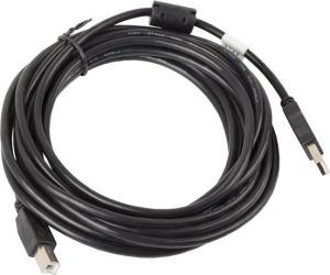 Kabel USB Lanberg USB-A - USB-B 5 m Czarny (CA-USBA-11CC-0050-BK) 1