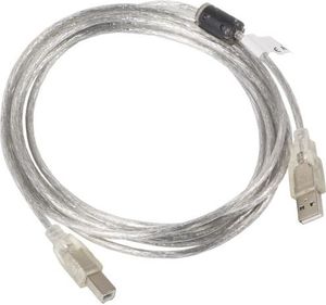 Kabel USB Lanberg USB-A - 3 m Przezroczysty (CA-USBA-12CC-0030-TR) 2