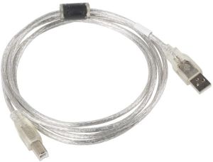 Kabel USB Lanberg USB-A - USB-B 1.8 m Przezroczysty (CA-USBA-12CC-0018-TR) 1