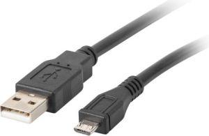 Kabel USB Lanberg USB-A - microUSB 1.8 m Czarny (CA-USBM-10CC-0018-BK) 2