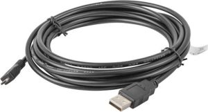 Kabel USB Lanberg USB-A - microUSB 3 m Czarny (CA-USBM-10CC-0030-BK) 1