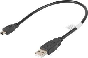 Kabel USB Lanberg USB-A - miniUSB 0.3 m Czarny (CA-USBK-10CC-0003-BK) 2