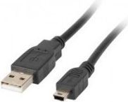 Kabel USB Lanberg USB-A - miniUSB 1.8 m Czarny (CA-USBK-11CC-0018-BK) 1