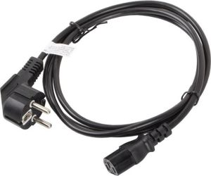 Kabel zasilający Lanberg CEE 7/7 - IEC 320 C13, 1.8m, czarny (CA-C13C-10CC-0018-BK) 1