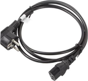 Kabel zasilający Lanberg CEE 7/7 - IEC 320 C13, 1.8m czarny (CA-C13C-11CC-0018-BK) 1