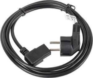 Kabel zasilający Lanberg CEE 7/7 - IEC 320 C13, 1.8m, czarny (CA-C13C-12CC-0018-BK) 1