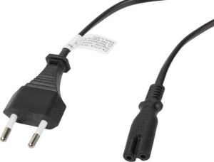 Kabel zasilający Lanberg radiowy CEE 7/16 - IEC 320 C7, 1.8m, czarny (CA-C7CA-10CC-0018-BK) 3