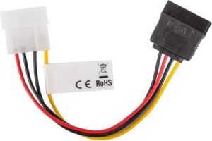 Lanberg Molex - SATA, 0.15m, Wielokolorowy (CA-HDSA-10CU-0015) 2