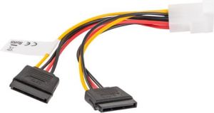 Lanberg Molex - SATA x2, 0.15m, Wielokolorowy (CA-HDSA-11CU-0015) 3