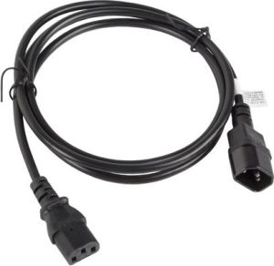 Kabel zasilający Lanberg IEC 320 C13 - C14, 1.8m, czarny (CA-C13E-11CC-0018-BK) 1