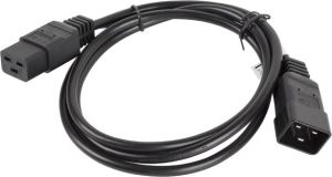 Kabel zasilający Lanberg IEC 320 C19 - C20, 1.8m, czarny (CA-C19E-10CC-0018-BK) 1