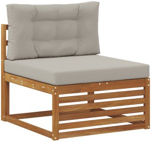 Ambiance vidaXL Zestawy sof z poduszką 11 pcs Lite Drewno Akacji 2