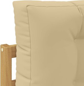 Ambiance vidaXL Zestaw sof na zewnątrz z poduszką 7 pcs Biały i Beżowy 6