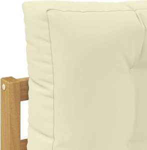 Ambiance vidaXL Zestaw sof na zewnątrz z poduszką 10 pcs Biały i kremowy 6
