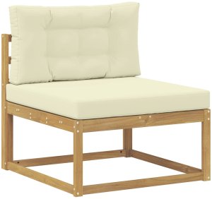 Ambiance vidaXL Zestaw sof na zewnątrz 6 pcs Biały i kremowy 79 x 79 x 37 cm 3