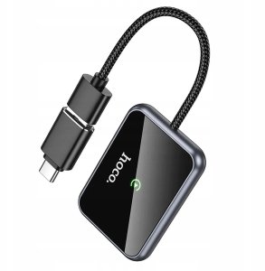 Hoco HU1 Wireless CarPlay Adapter – USB A and C – Black 3