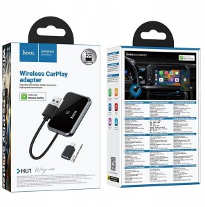 Hoco HU1 Wireless CarPlay Adapter – USB A and C – Black 7
