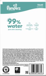 Pampers Chusteczki nawilżane Aqua 18x60 szt. Plastic Free 4