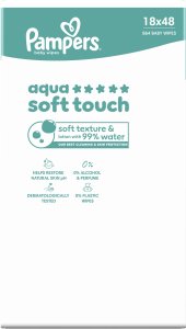 Pampers Chusteczki nawilżane Aqua Soft Touch 18x48 szt. Plastic Free 6