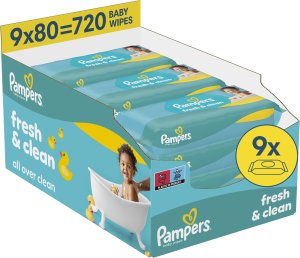 Pampers Chusteczki nawilżane FreshClean 9x80szt. 2