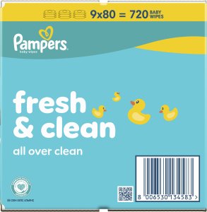 Pampers Chusteczki nawilżane FreshClean 9x80szt. 7
