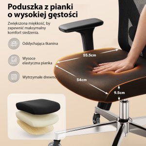 Krzesło biurowe SENSE7 Kano Czarne 6