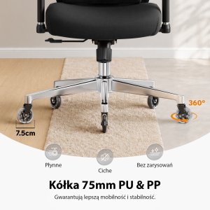 Krzesło biurowe SENSE7 Kano Czarne 8