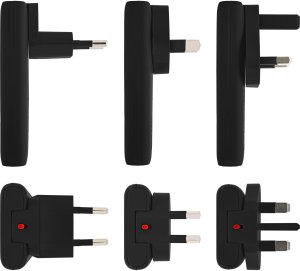 AAD Productions InLine USB Travel Power Adapter Charger – Dual USB-C – PD PPS – 65W – Flat – Black 5